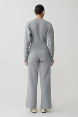 Kerrymae Straight Leg Knit Pants - Grey Marle