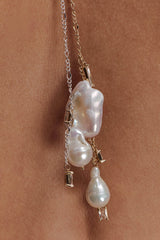 Tallulah Pearl Wrap Chain - Gold
