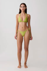 Blossom Side Tie Bikini Bottom - Green