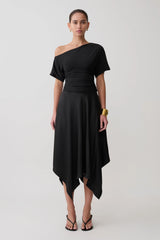 Luu Off Shoulder Slinky Top - Black