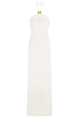 Quincy Halter Maxi Dress With Hardware - Ivory