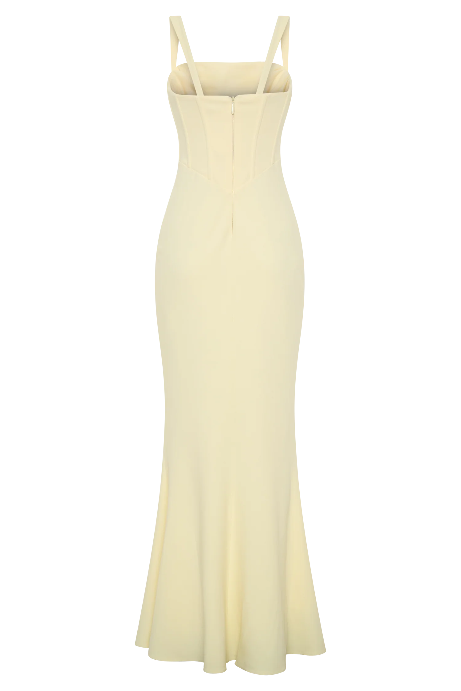 Luella Crepe Corset Maxi Dress - Lemon