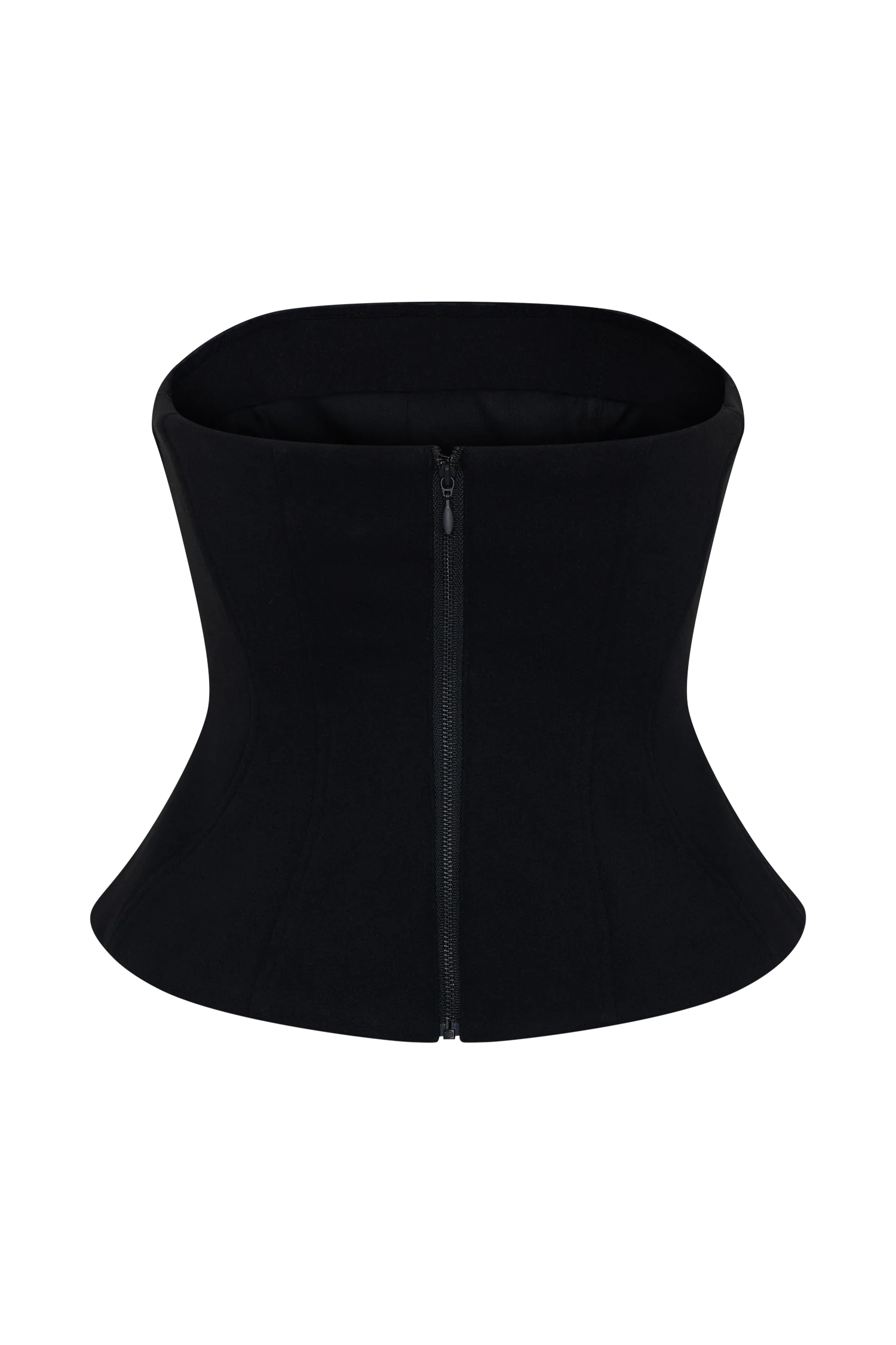 Arla Button Up Corset Top - Black