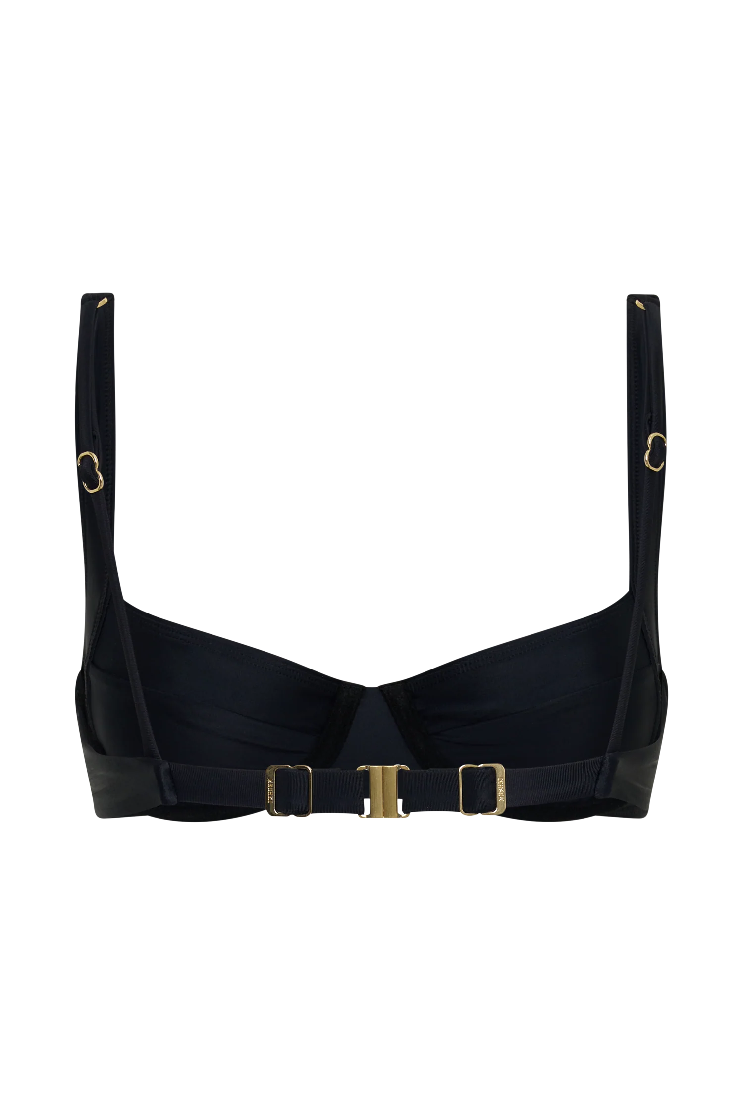 Abra Underwire Apex Bikini Top - Black