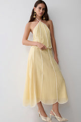 Georgia Panelled Midi Skirt - Butter