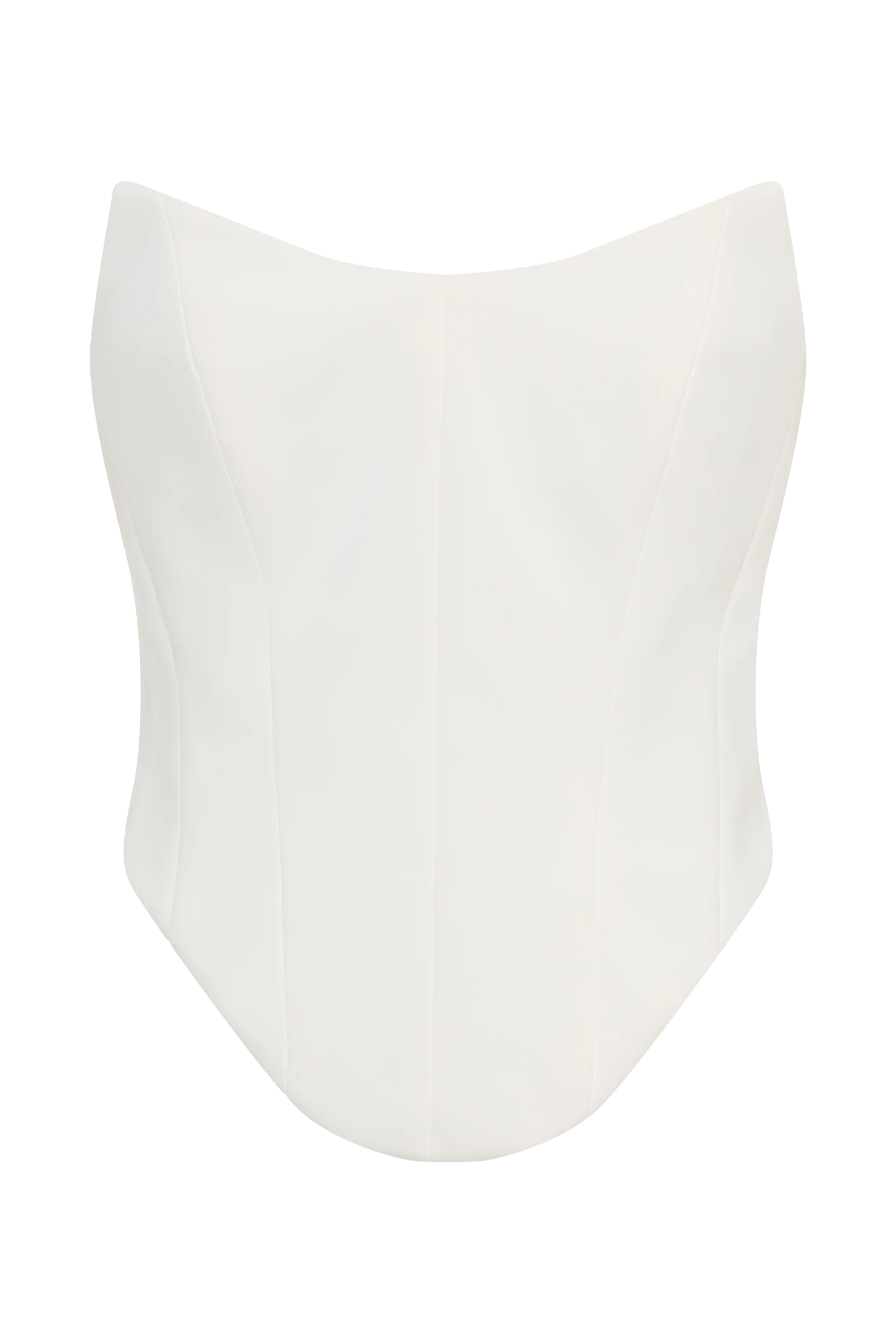 Karina Strapless Scuba Corset  - White