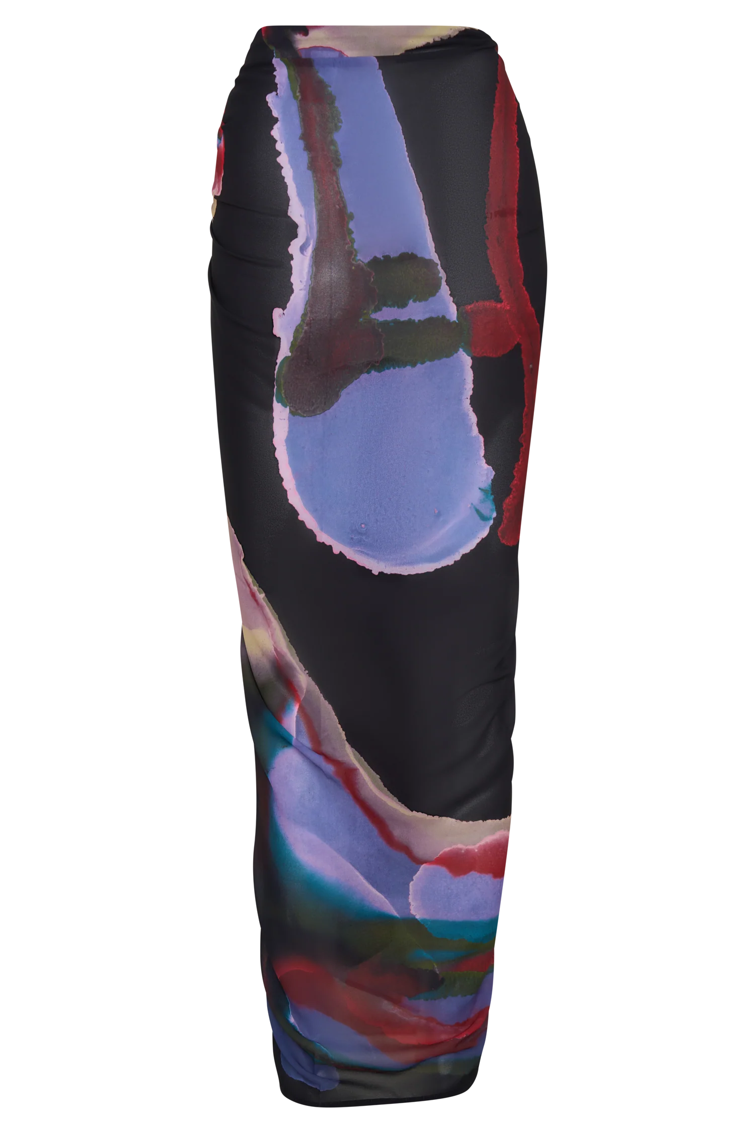 Evie Chiffon Sarong - Multi Fluid Reverie Print