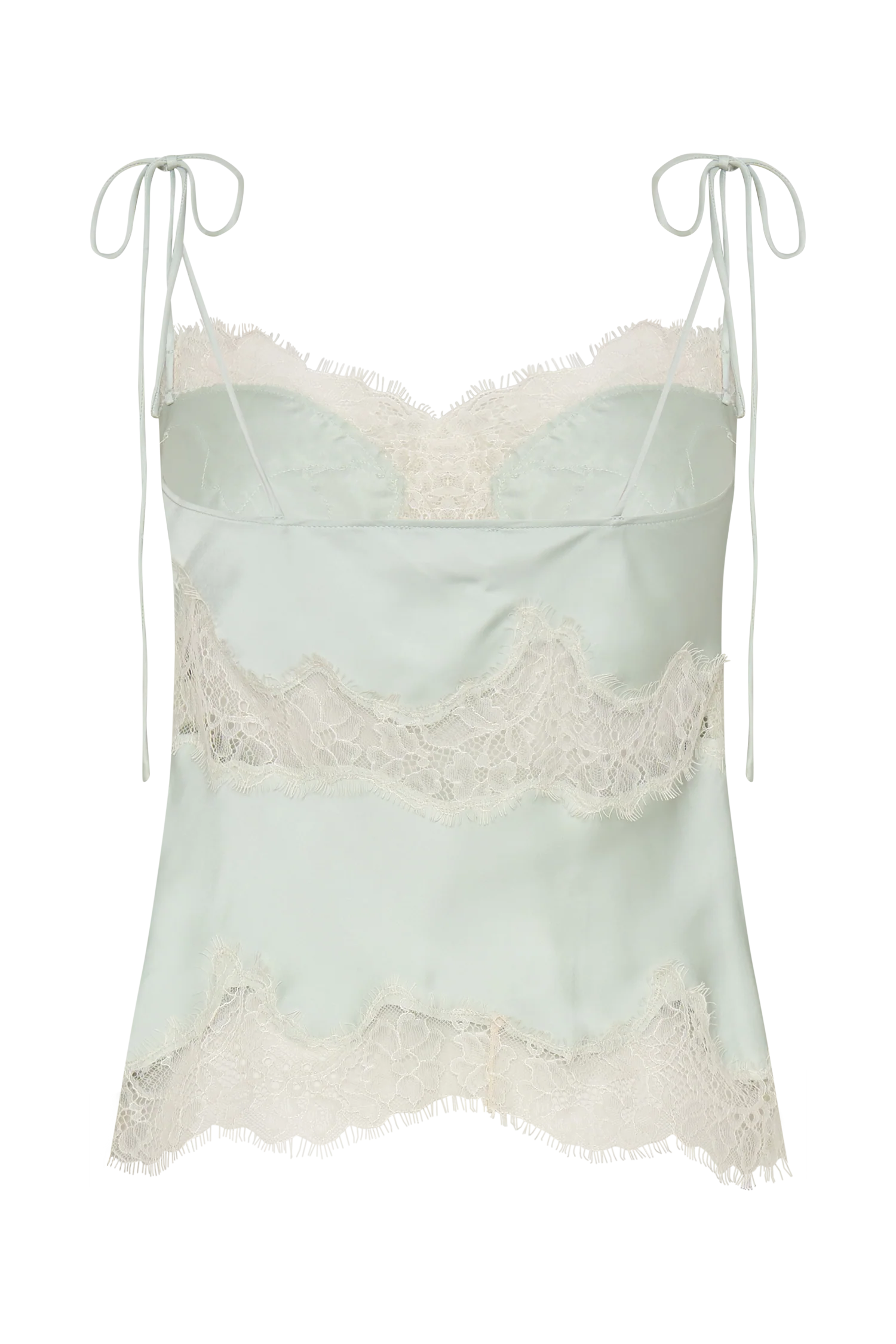 Nina Satin And Lace Camisole - Sage