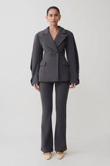 Wesley Structured Blazer - Charcoal Shadow
