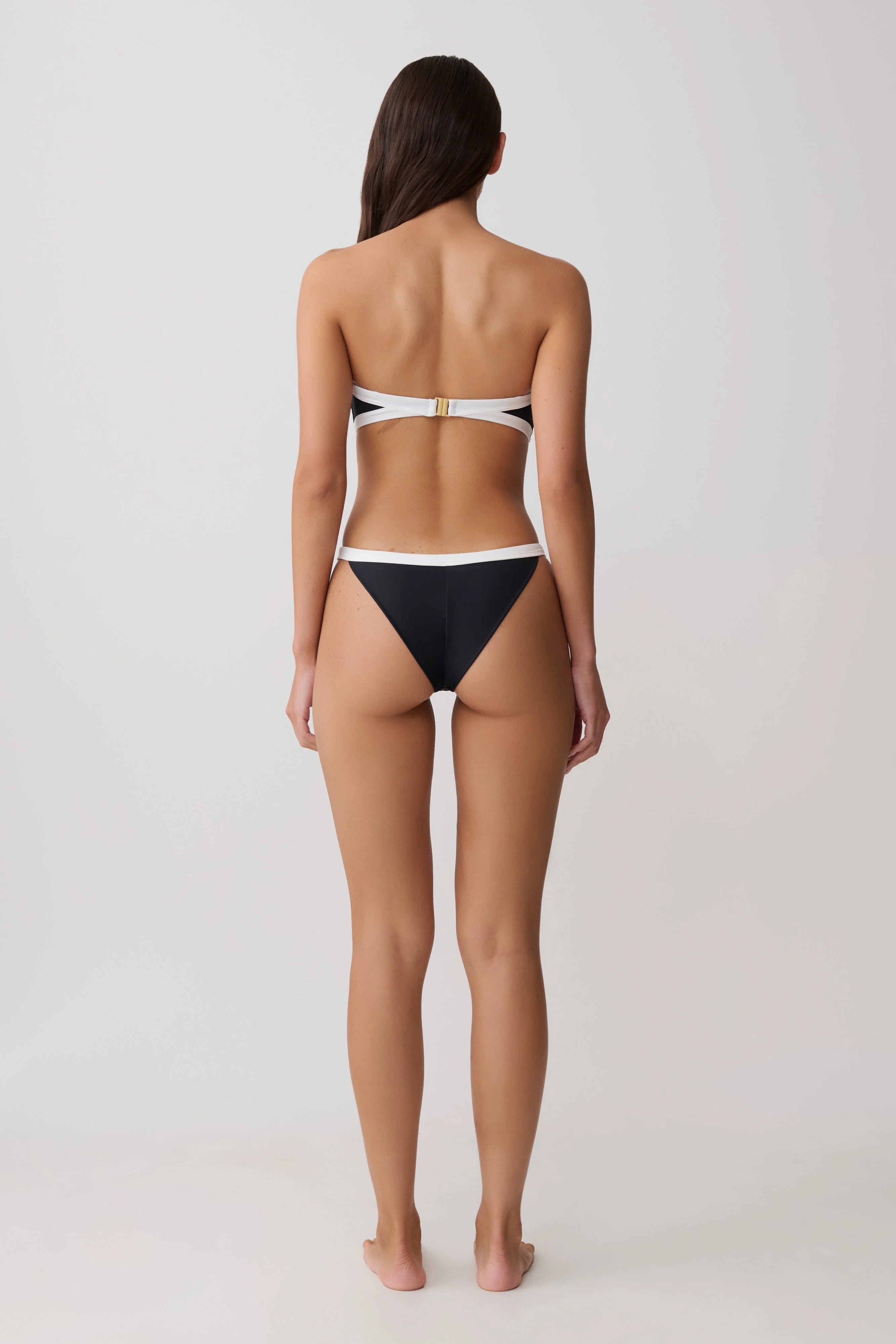 Briar Strapless Bikini Top - Black/White