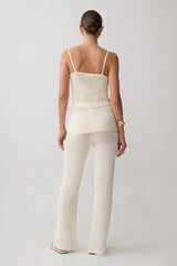 Mattais Boucle Knit Pants - Ivory