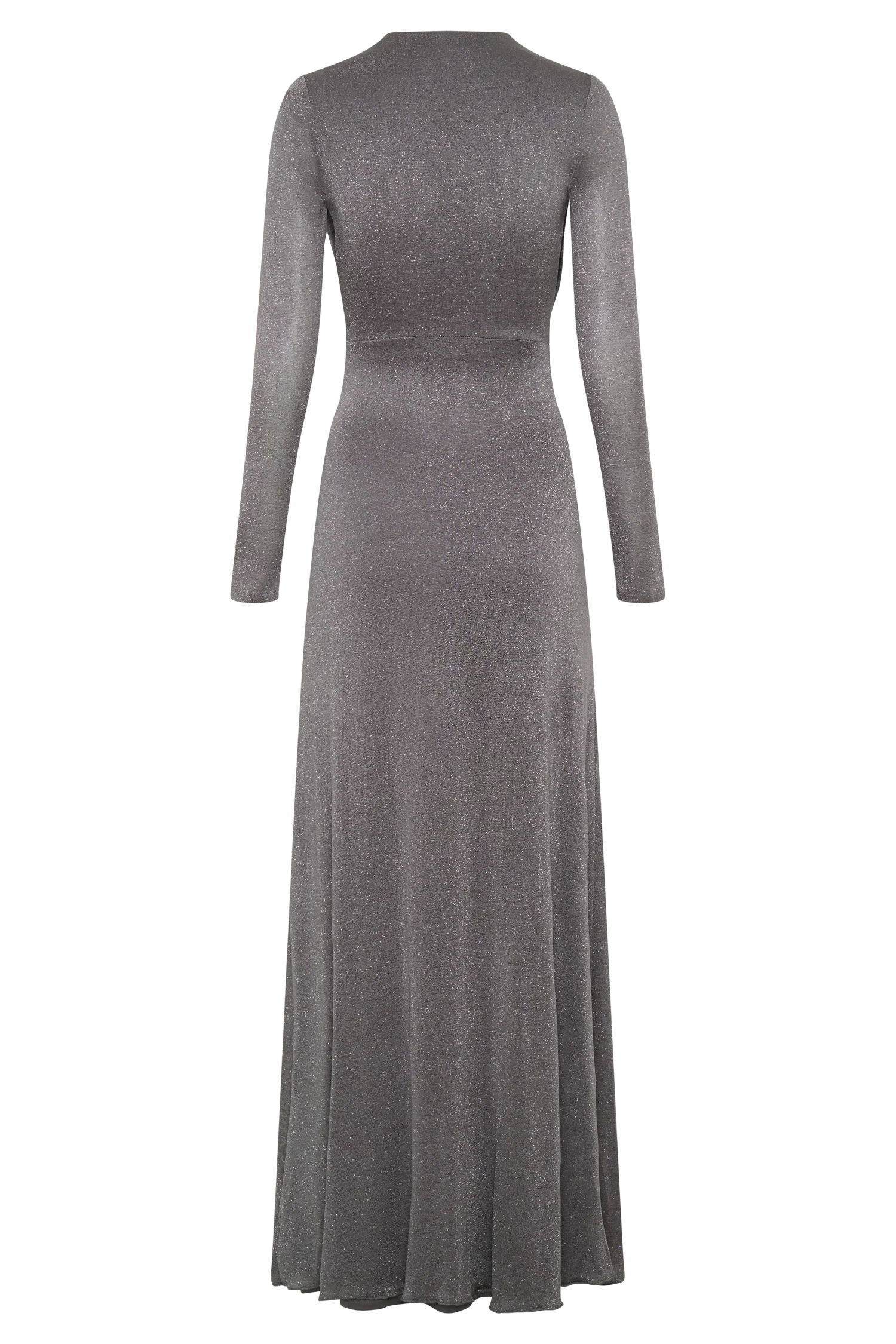 Scarlet Lurex Cowl Maxi Dress - Silver