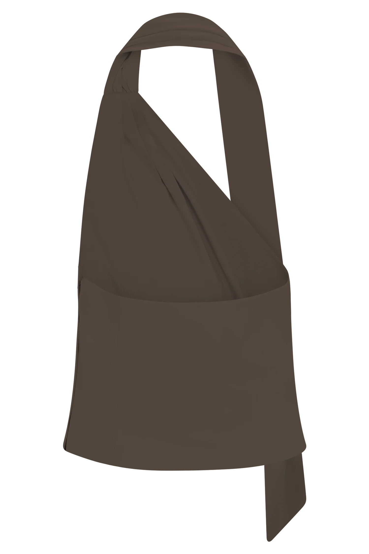 Marina Halter Top With Hardware - Cacao Brown