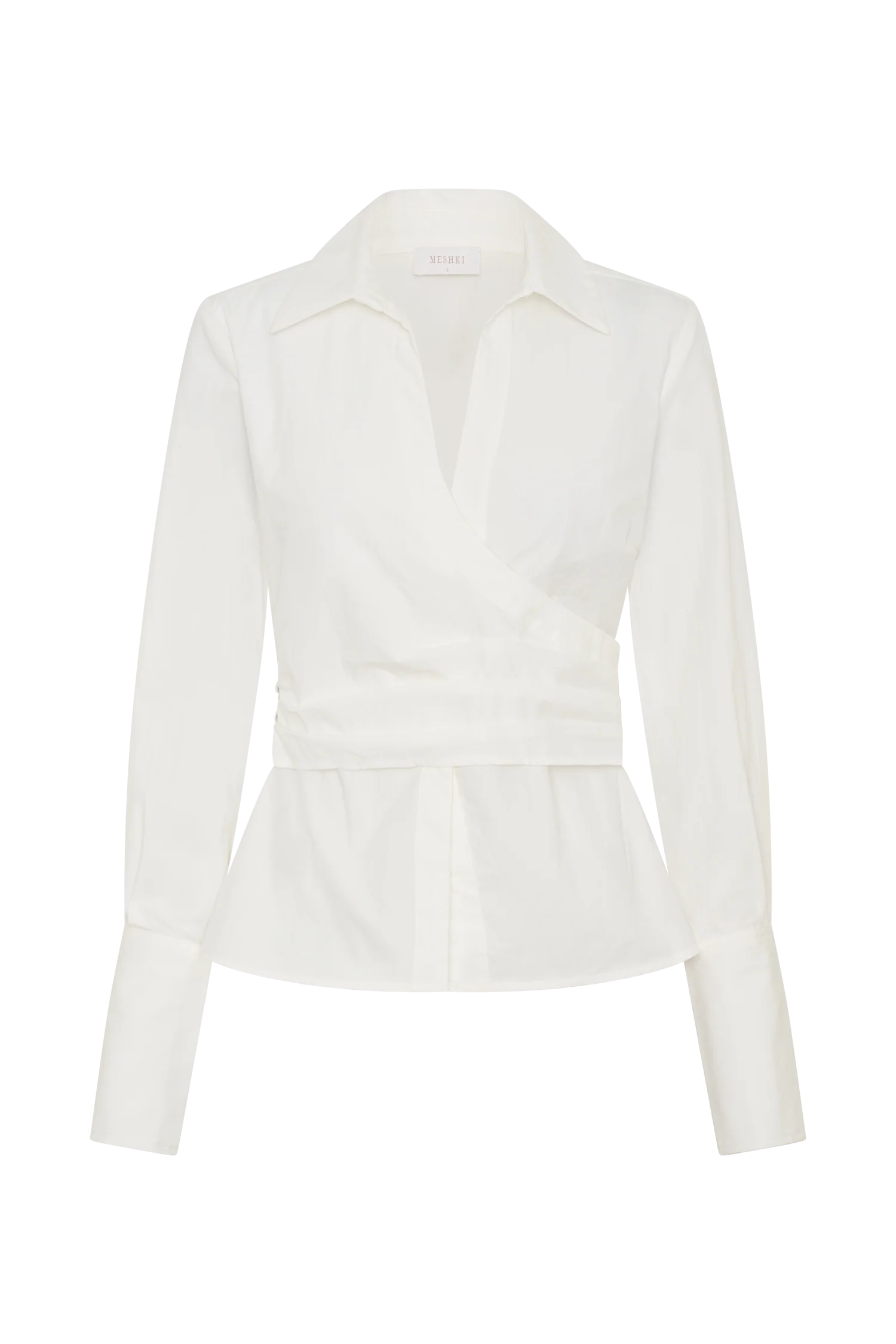 Eugenia Wrap Cotton Shirt - White