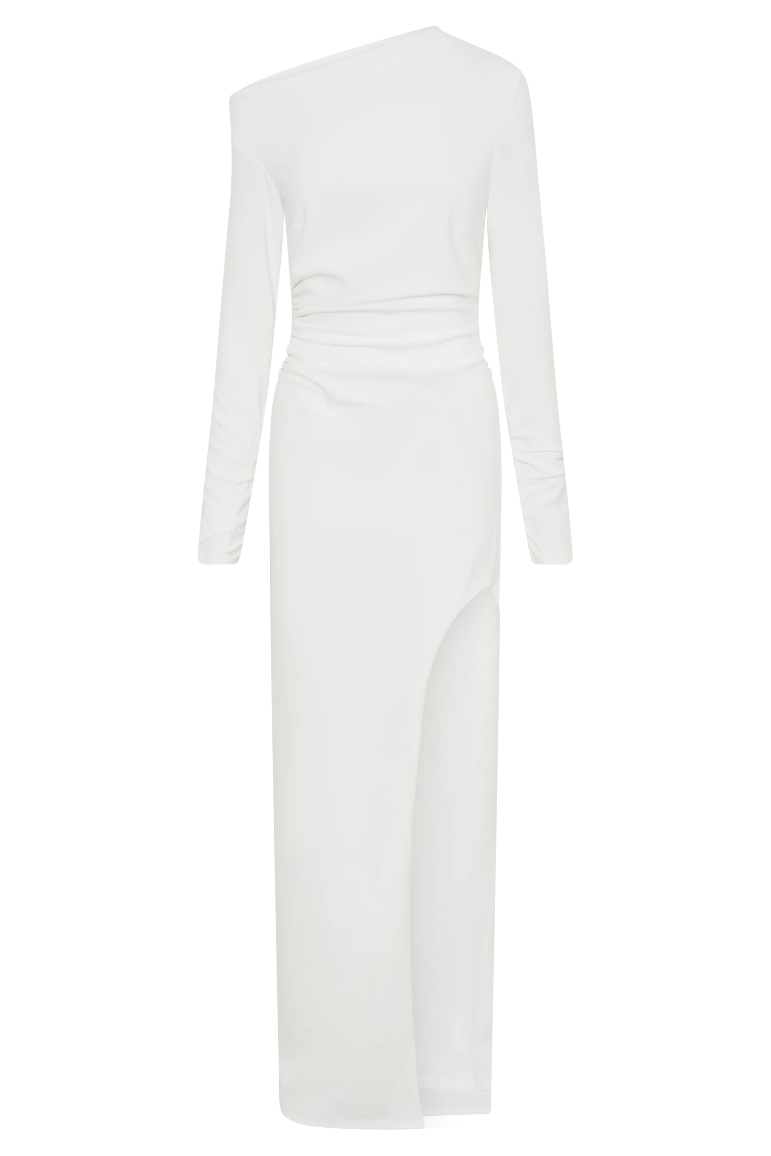 Thalyn Crepe Maxi Dress With Split - White