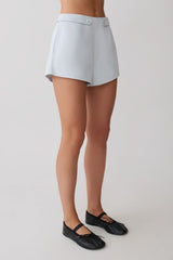 Josephine Cotton Shorts With Waistbands - Ice Blue