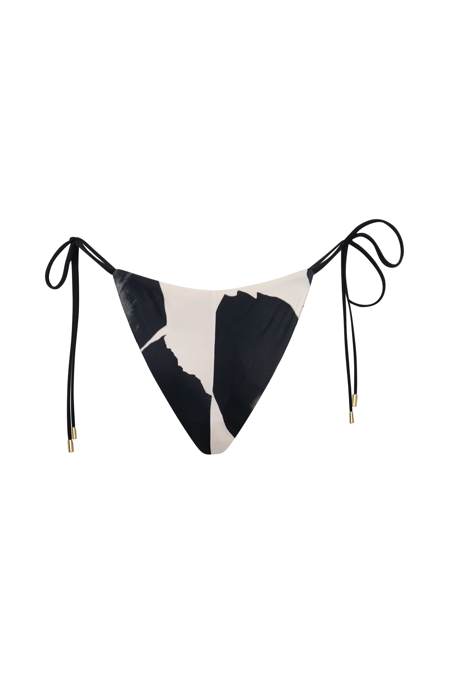 Blossom Side Tie Bikini Bottom - Ivory Oversized Floral Print
