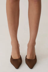 Bao Mesh Pointed Heel - Chocolate