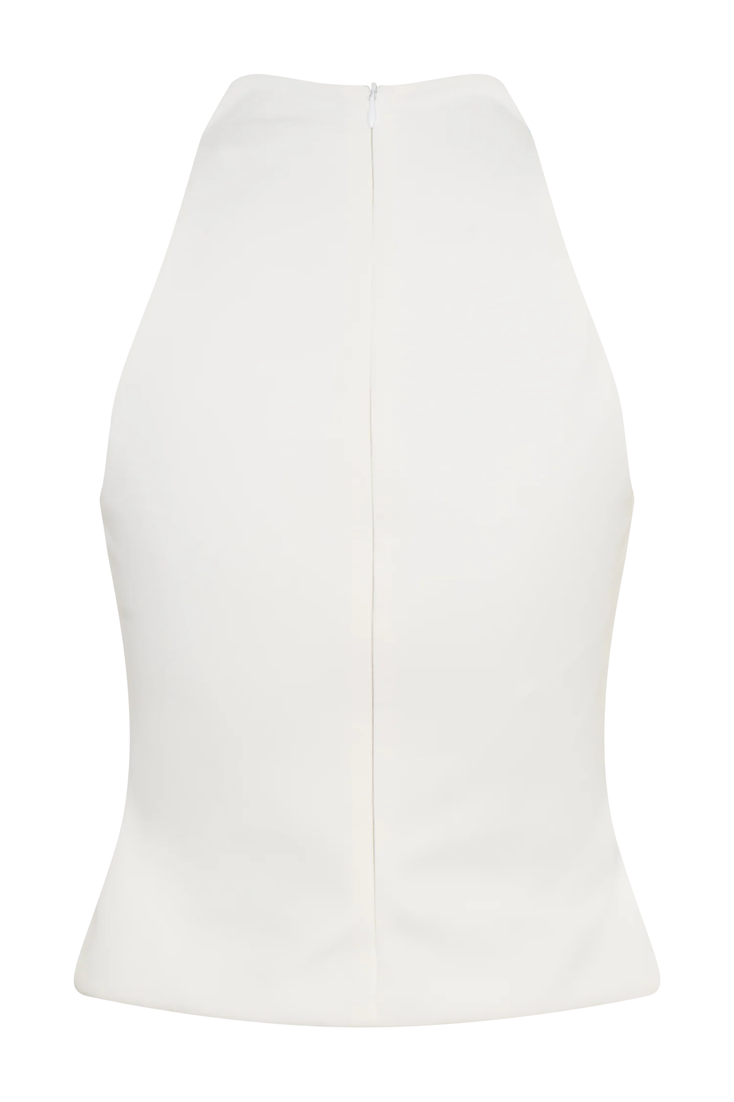 Portia Scuba Sleeveless Top - White