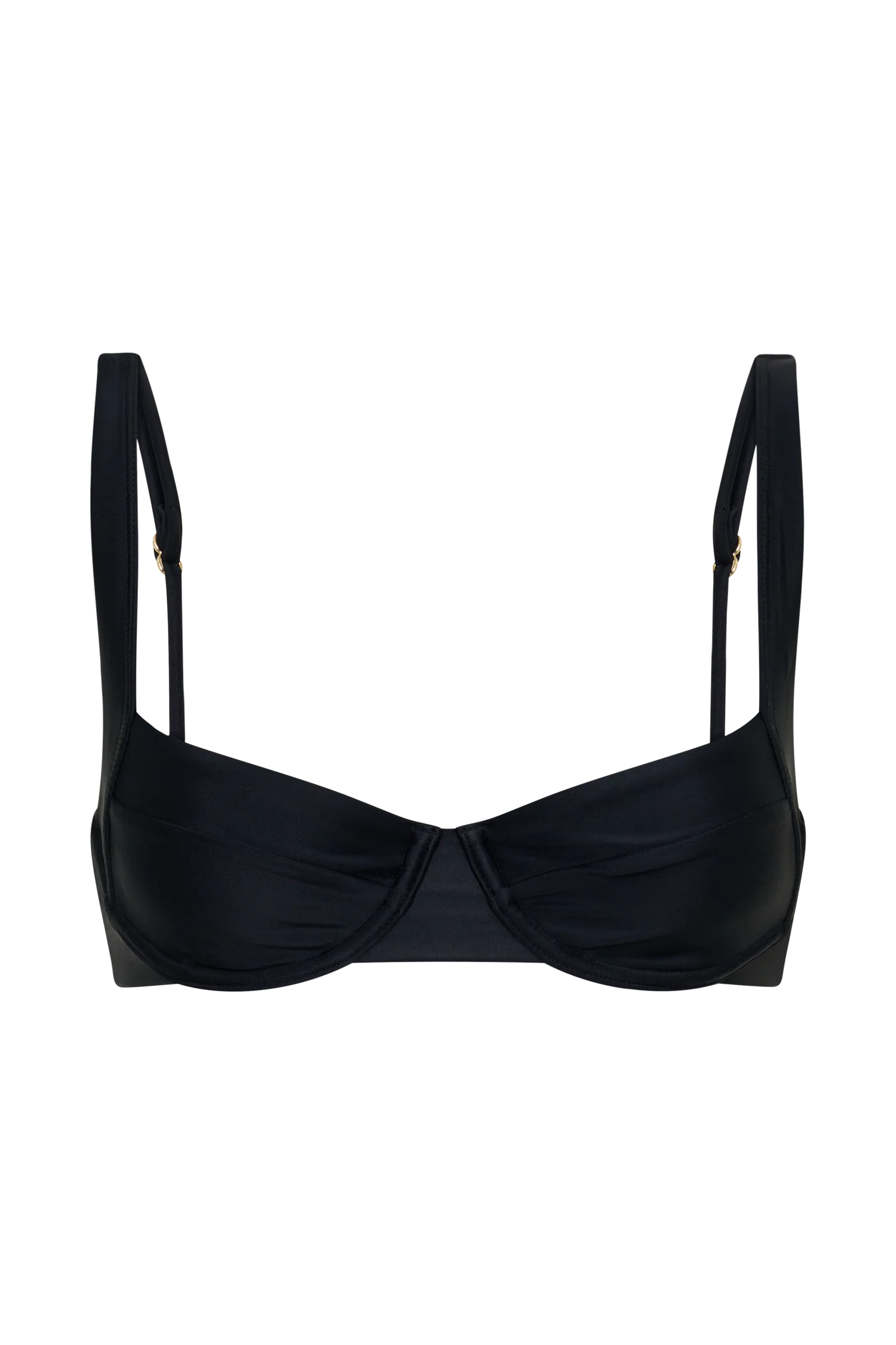 Abra Underwire Apex Bikini Top - Black