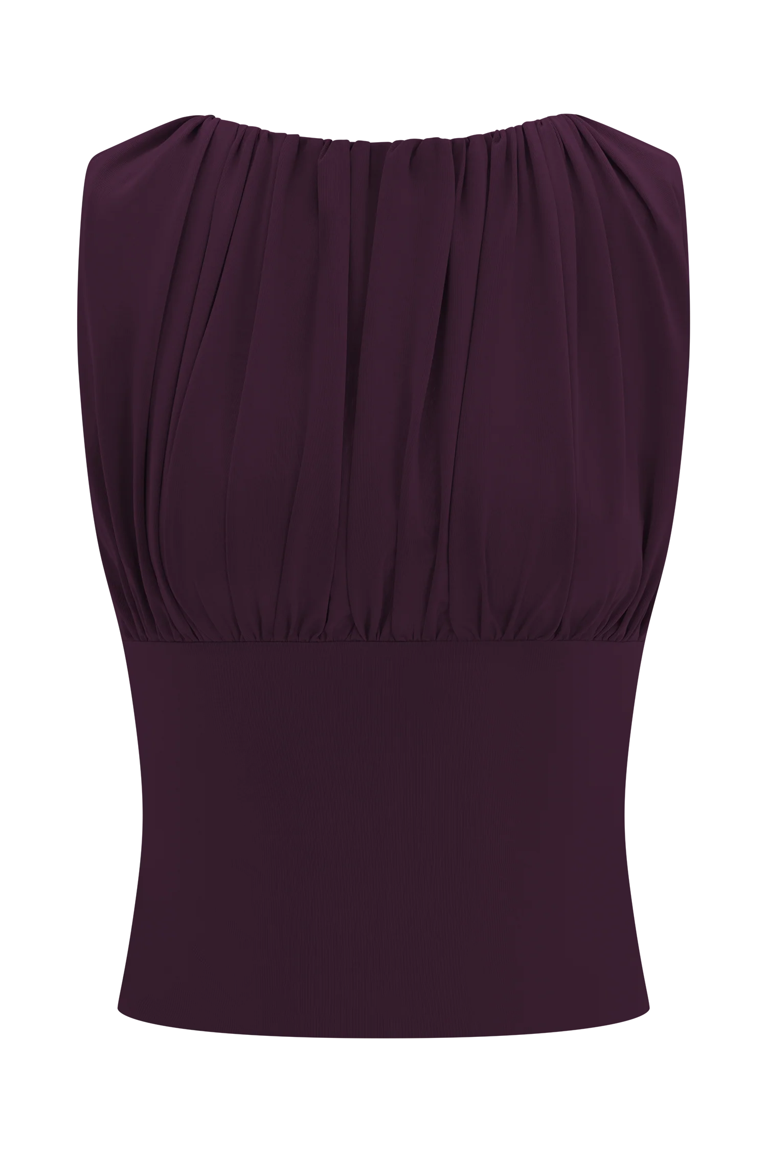 Erina Slinky Open Back Top - Aubergine