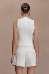 Aldea Cotton Sleeveless Top - White