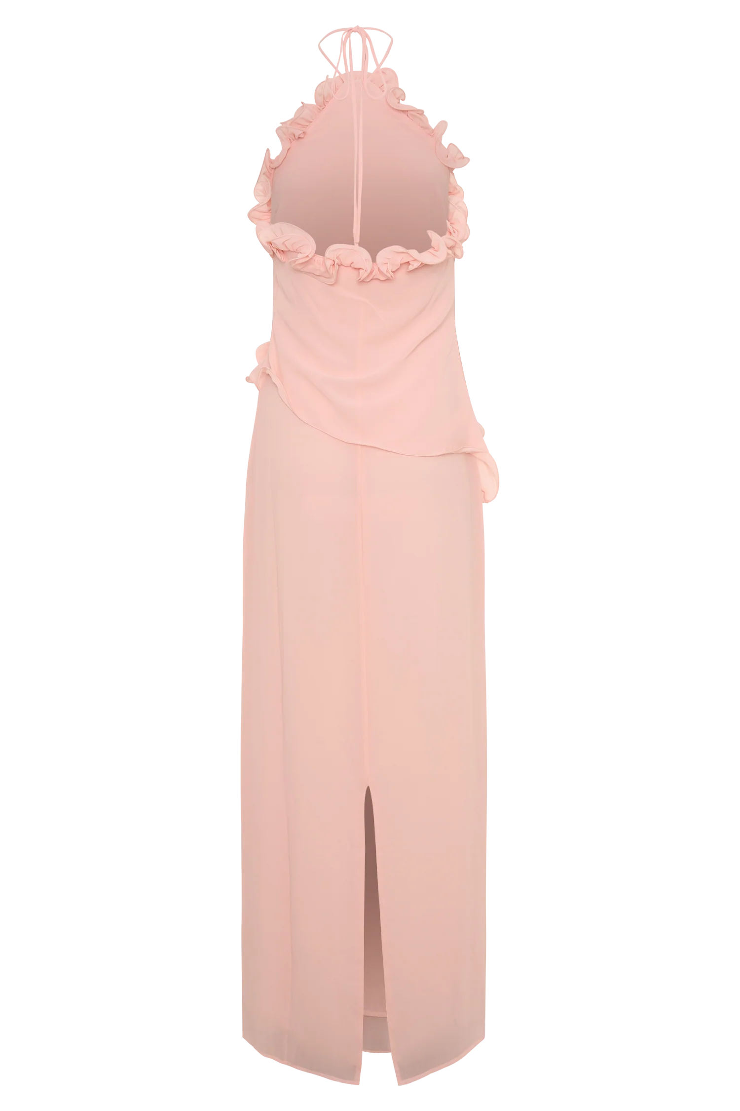 Melissa Chiffon Flower Maxi Dress - Baby Pink