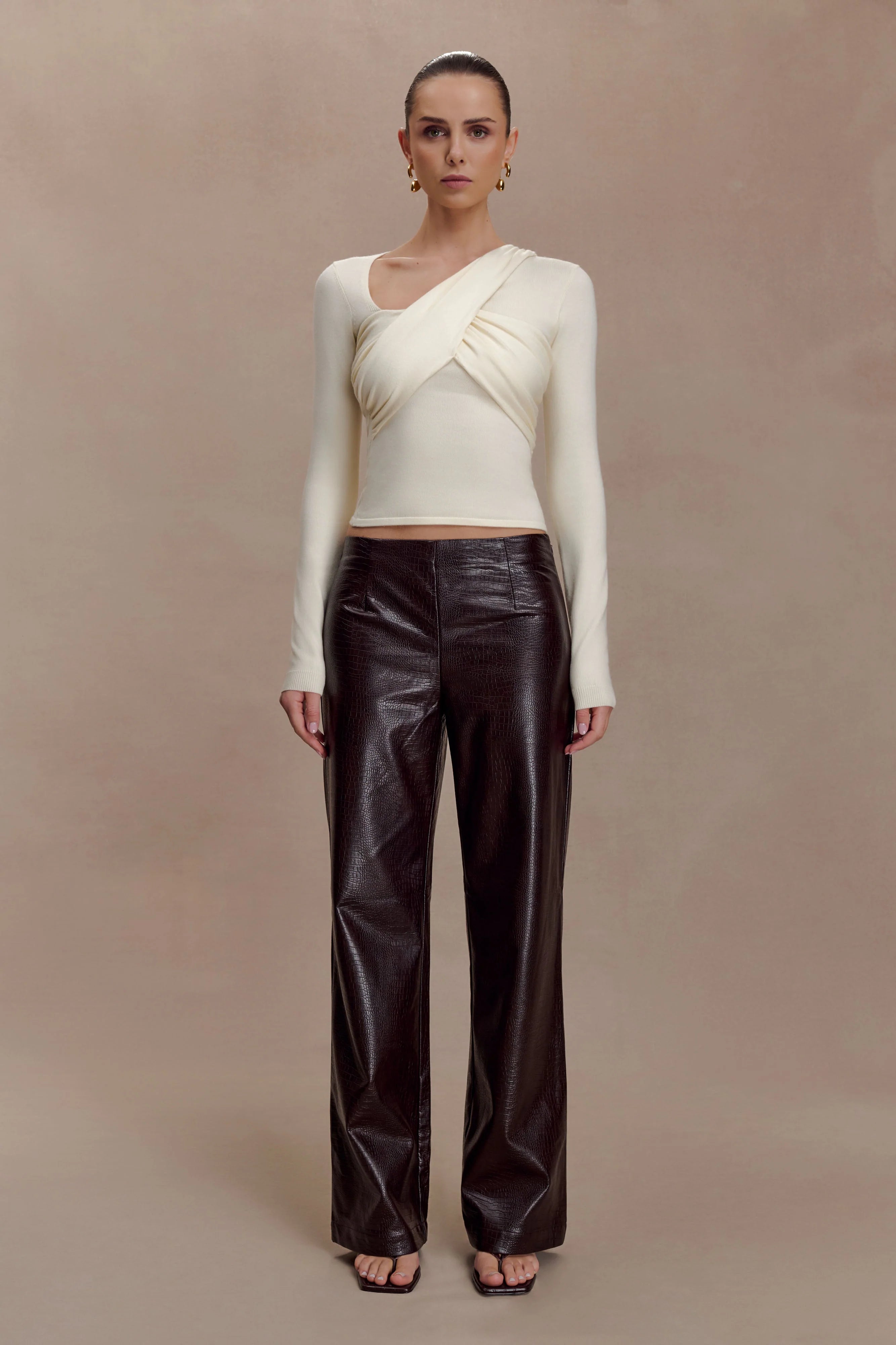 Kaylen Knit Long Sleeve Top - Ivory