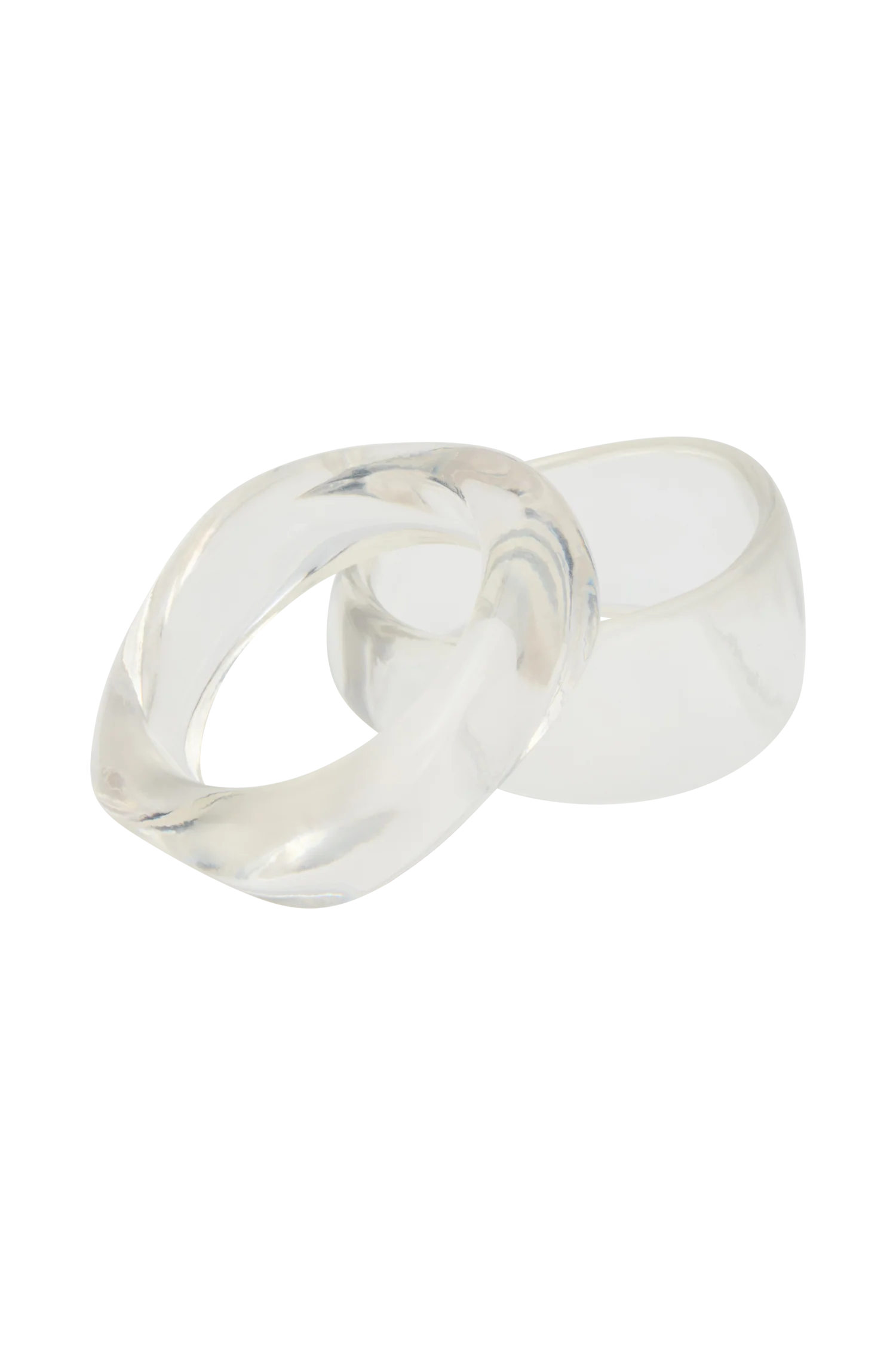 Marah Resin Bangle Set - Clear