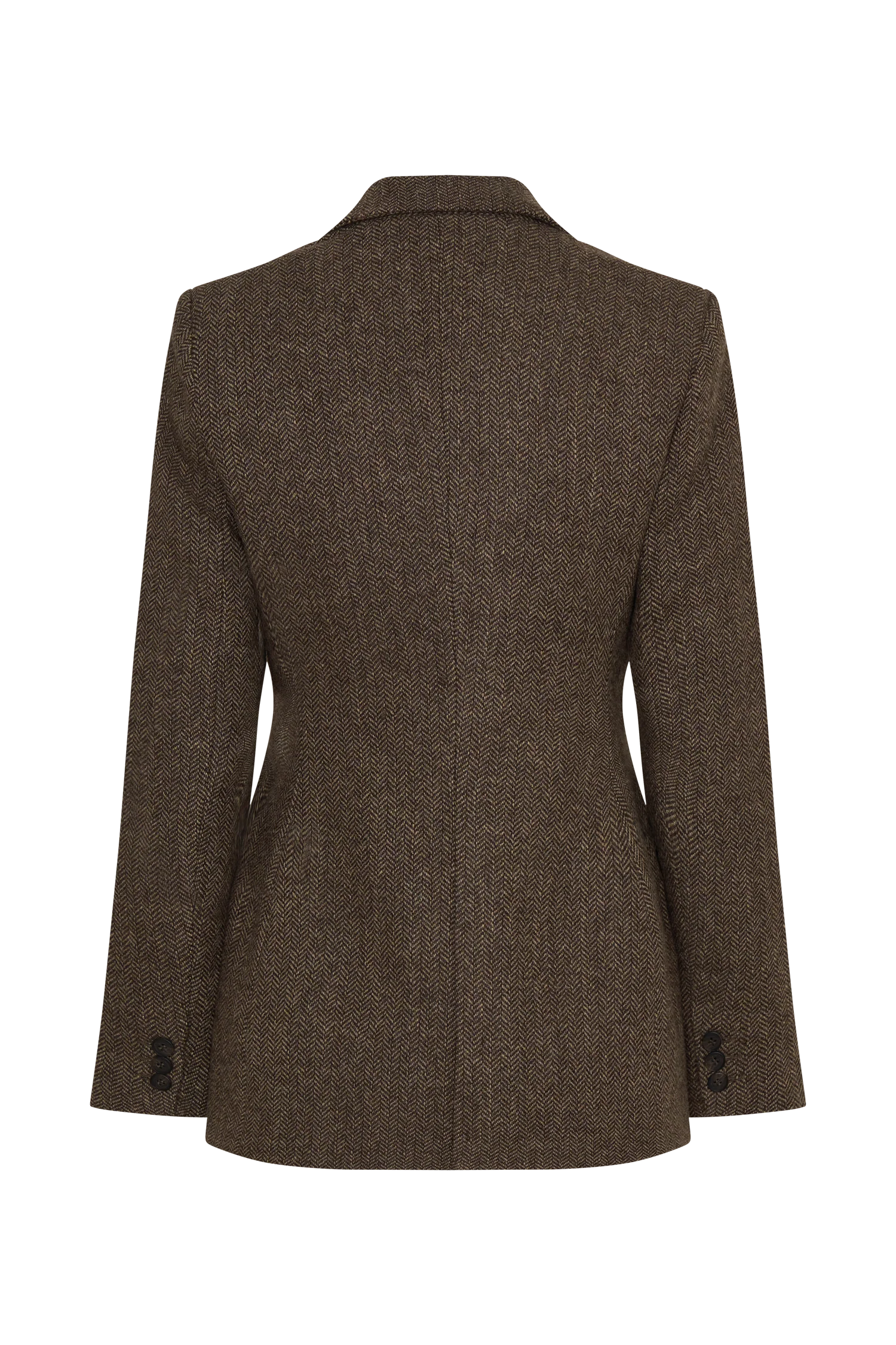 Romy Structured Blazer With Hardware - Herringbone