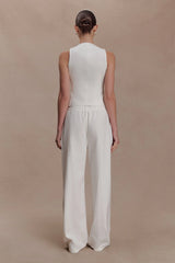 Aldea Cotton Sleeveless Top - White
