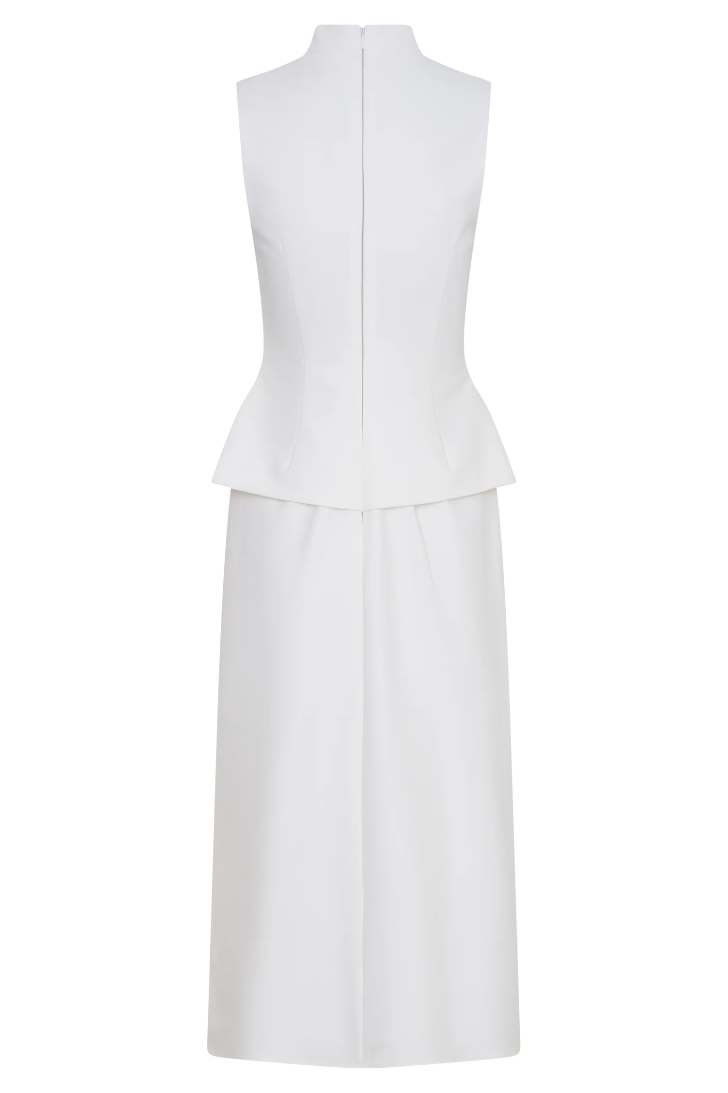 Yanina Cotton Halter Midi Dress - White