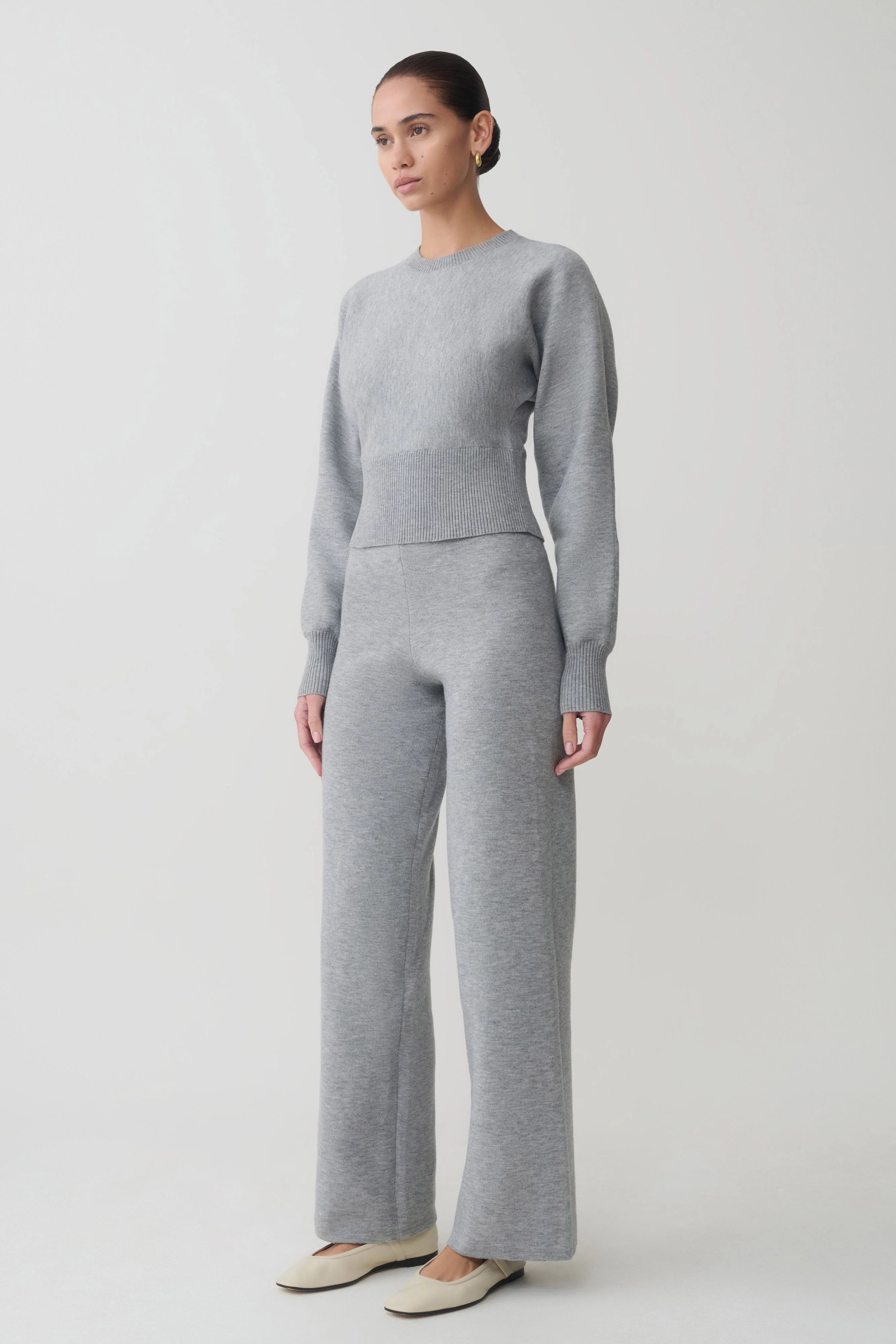 Ciaralee Cinched Waist Jumper - Grey Marle