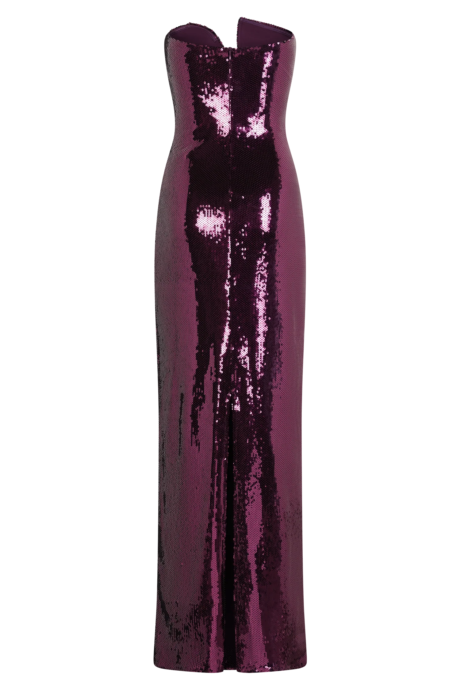 Winston Strapless Sequin Maxi Dress - Plum