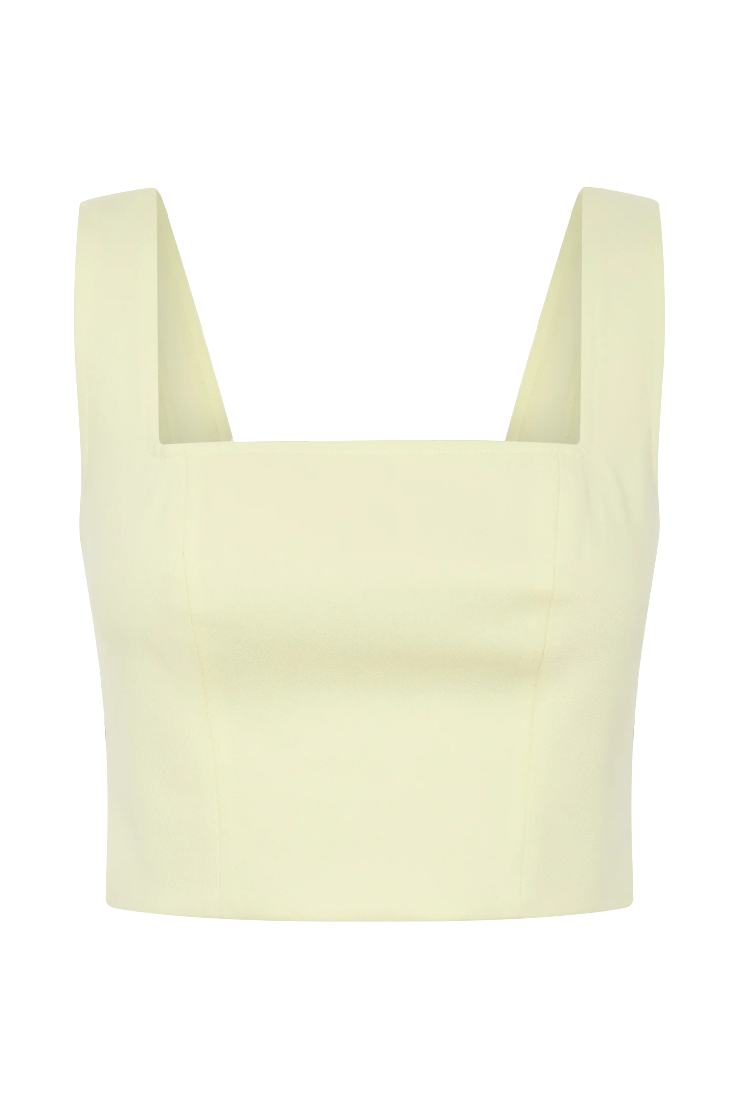 Josephine Crop Top With Open Back - Lemon