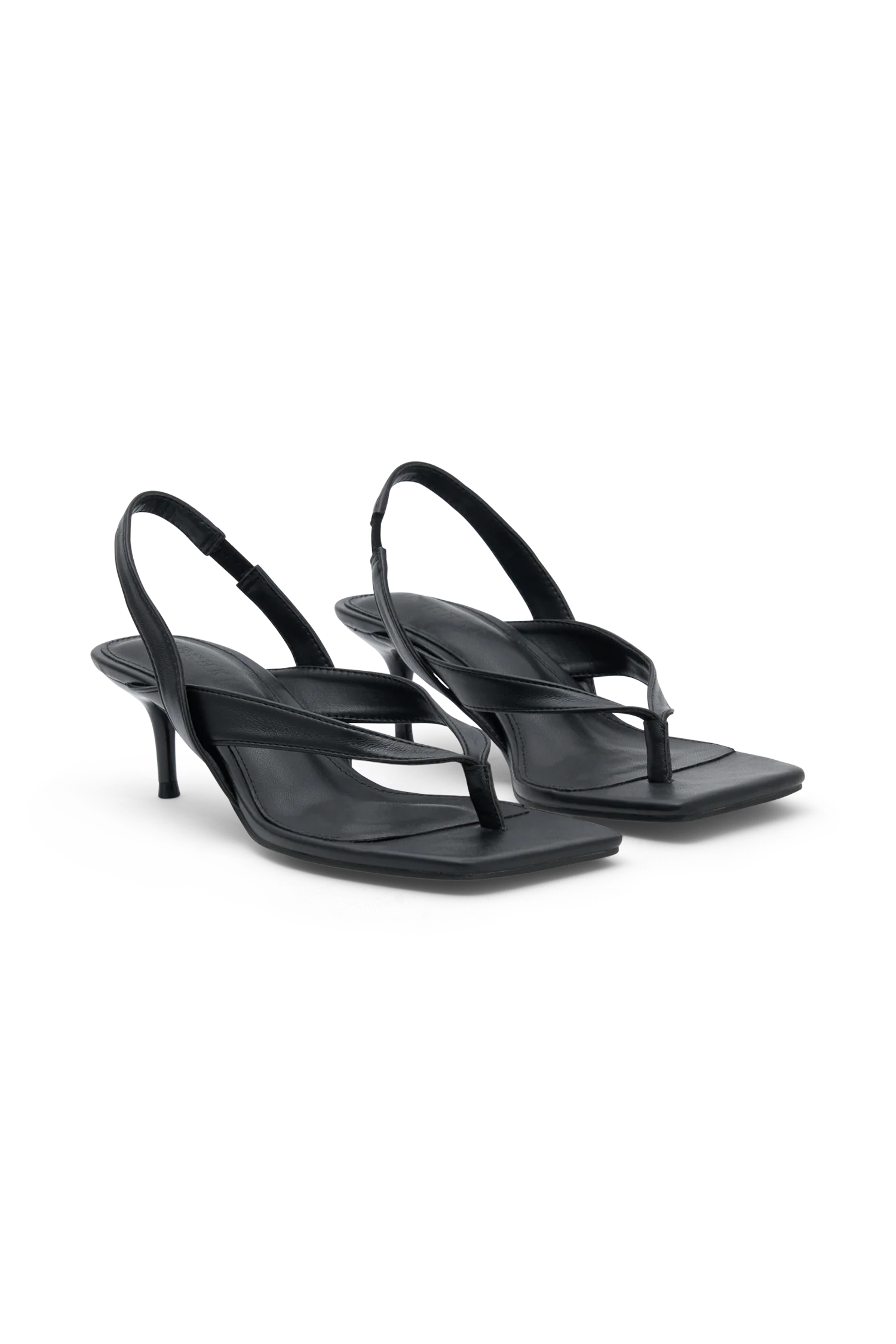 Mai Sling Back Thong Heel - Black