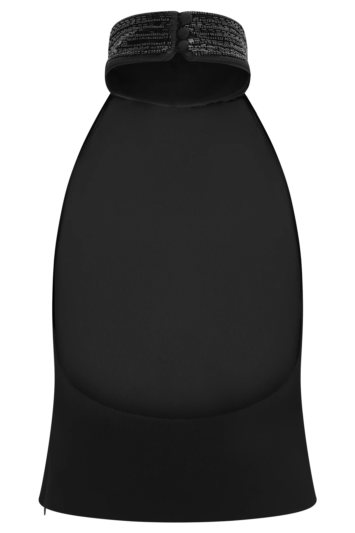 Emilia Beaded Neck Halter Top - Black