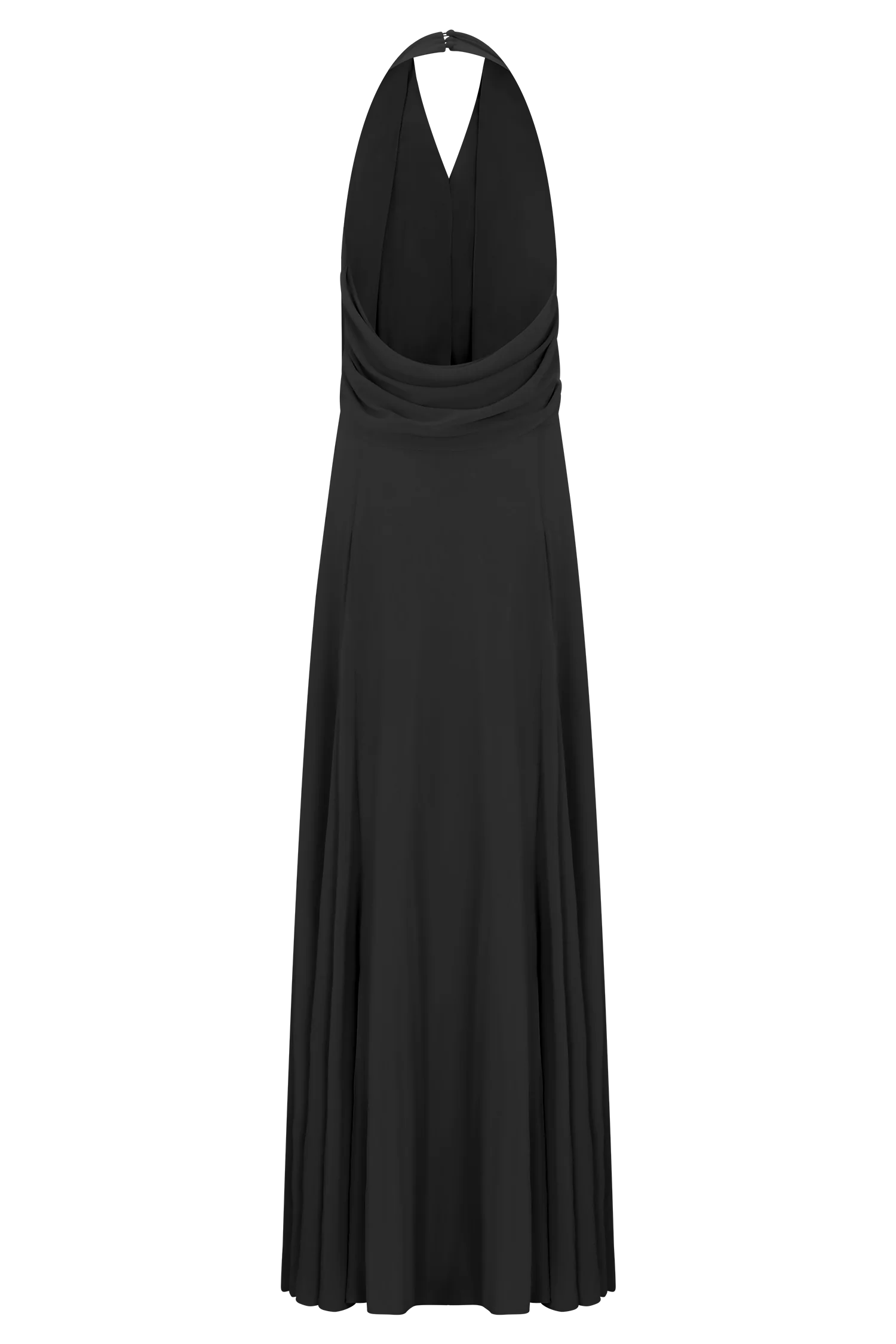 Santal Floral Chiffon Halter Maxi Dress - Black
