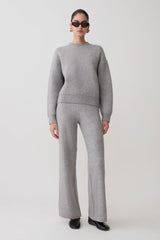 Lulu Oversized Knit Jumper - Grey Marle