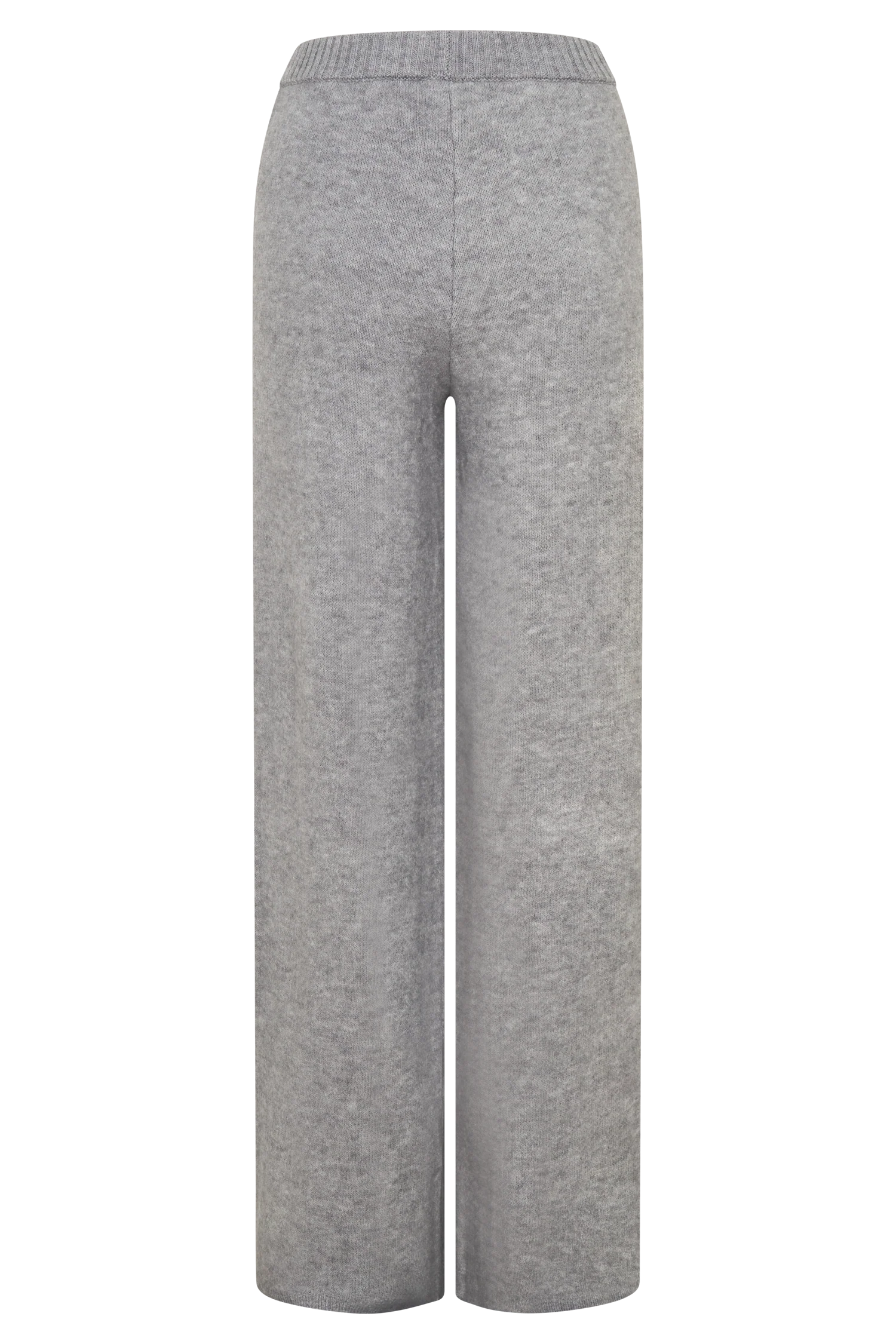 Evan Knit Wide Leg Pants - Grey Marle
