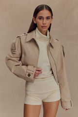 Birdie Fold Over Shorts - Ivory