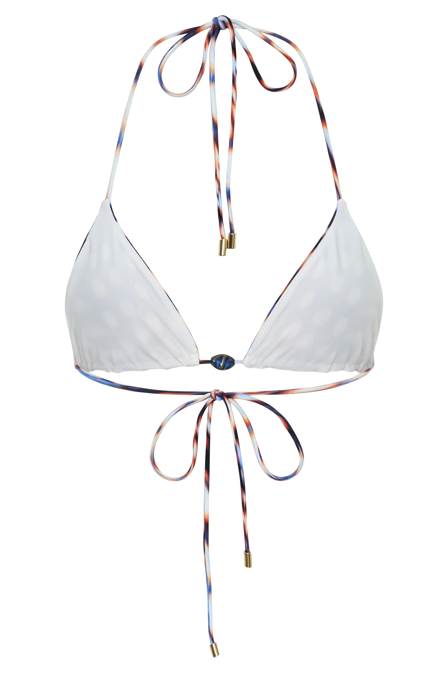 Blossom Classic Triangle Bikini Top - Blue Abstract Print