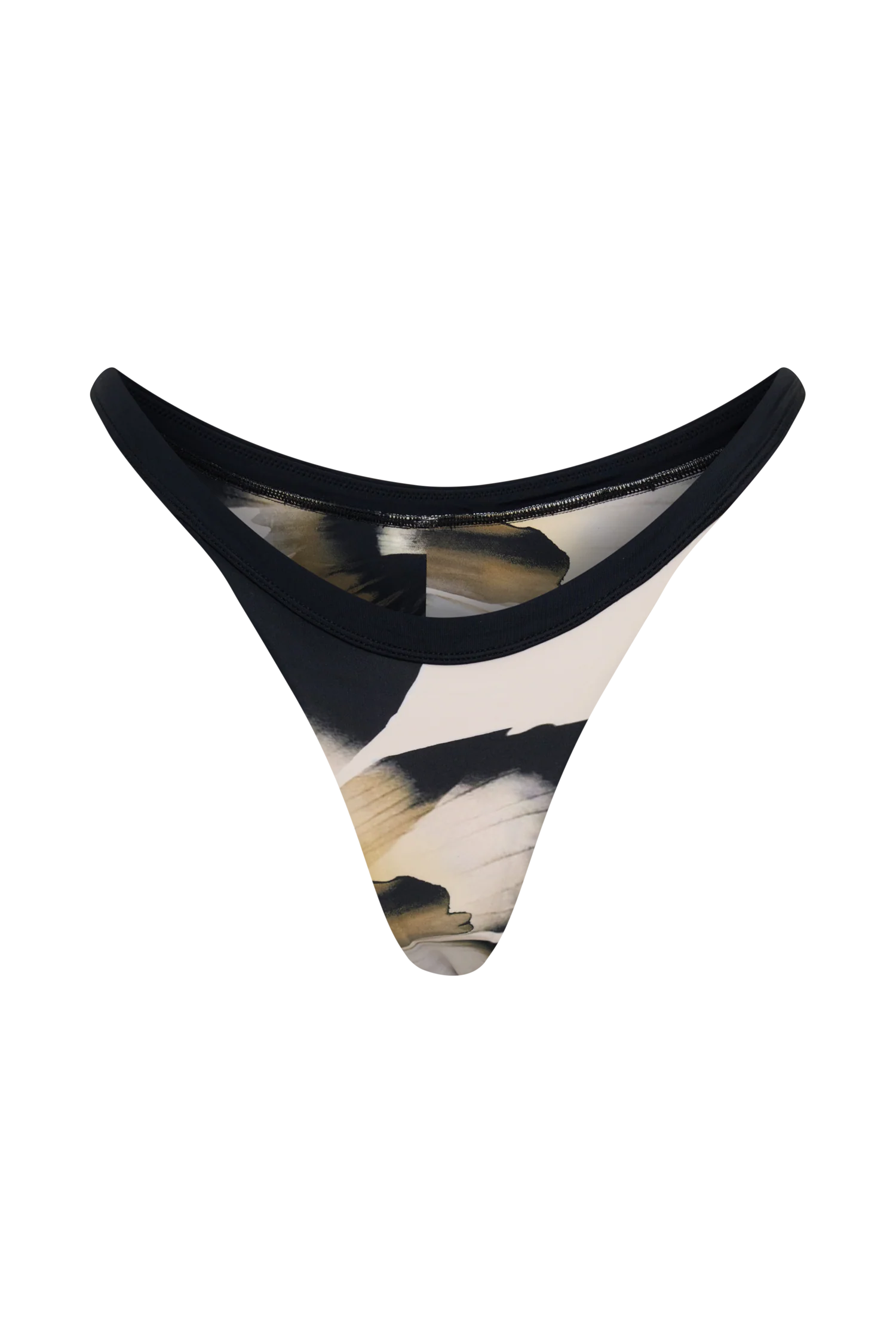 Isla Thong Bikini Bottom - Ivory Oversized Floral Print