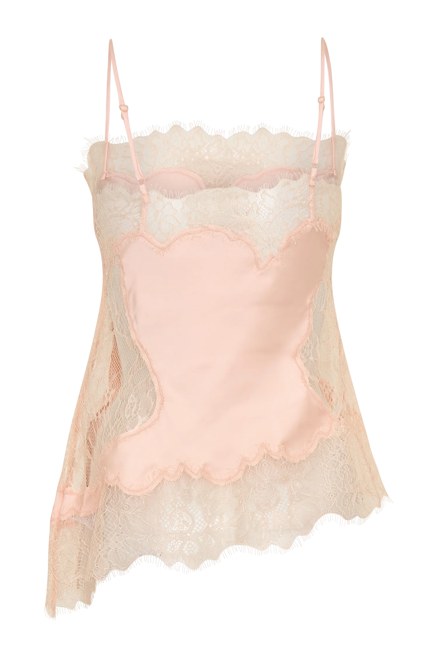 Miriam Satin & Lace Camisole - Peach
