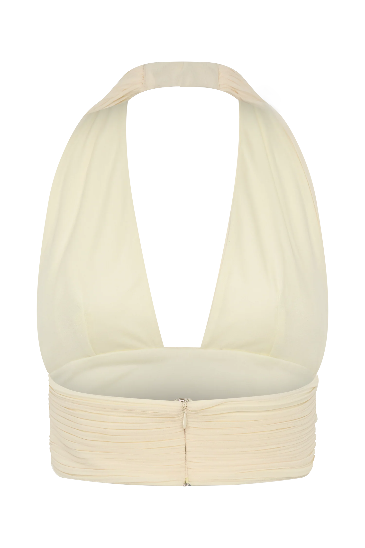 Amaris Sleeveless Plisse Halter Top - Lemon