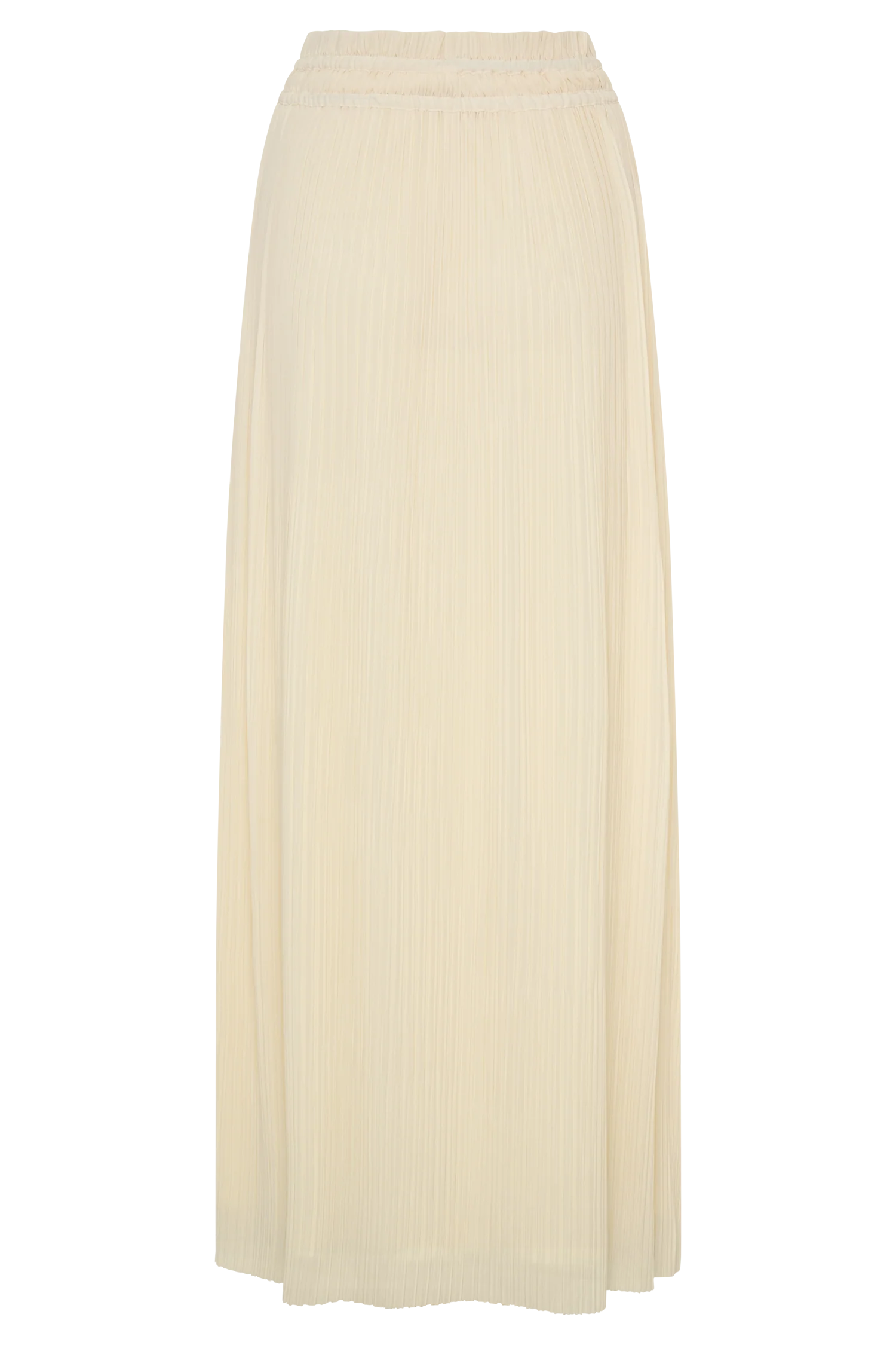 Amaris Gathered Plisse Maxi Skirt - Lemon