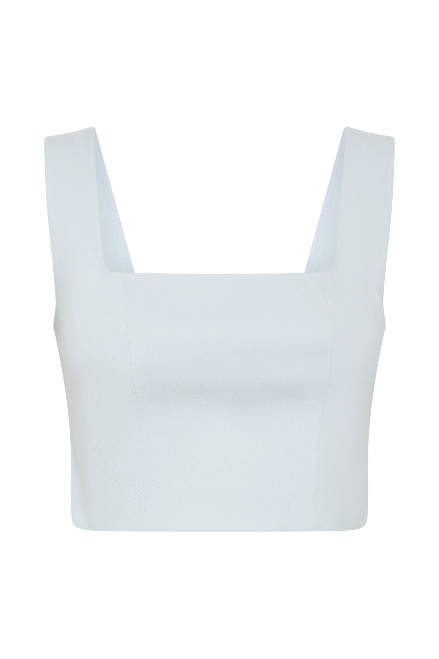 Josephine Crop Top With Open Back - Ice Blue