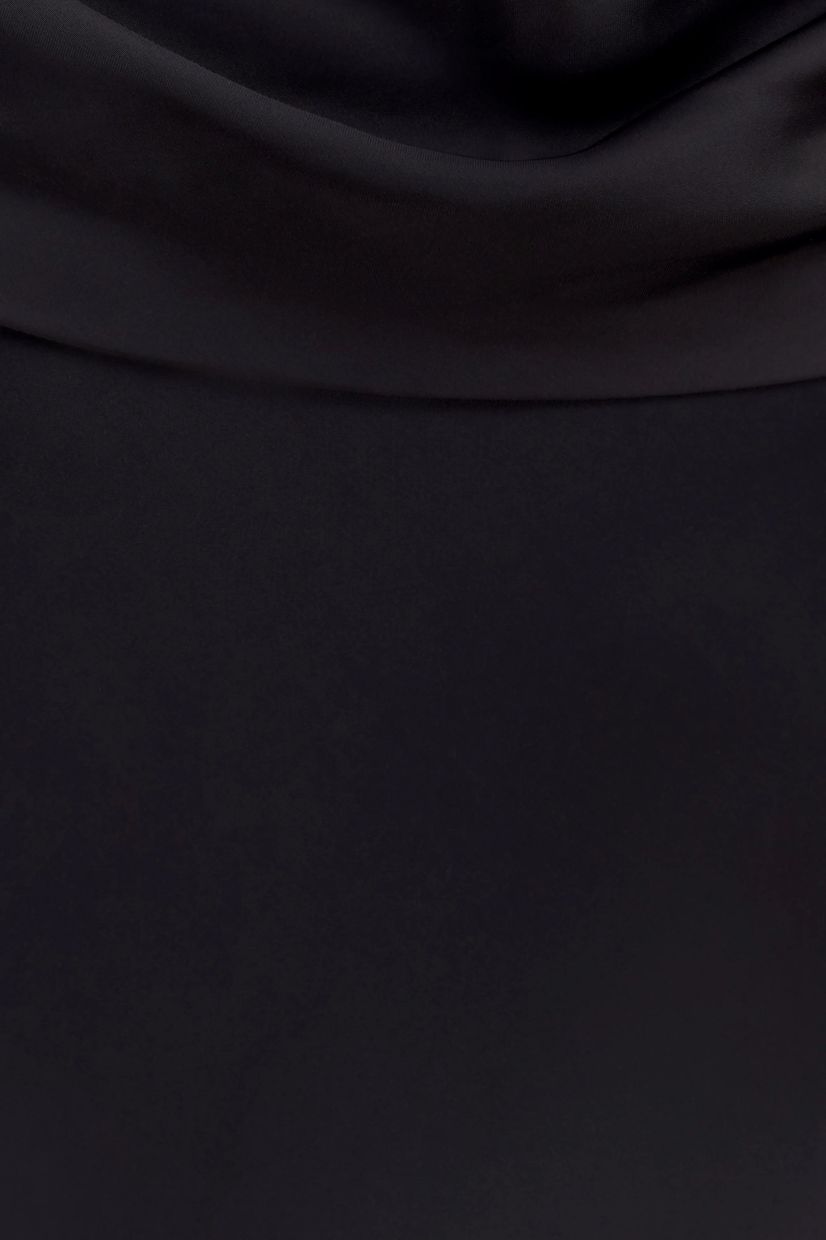 Lydia Cowl Neck Satin Maxi Dress - Black