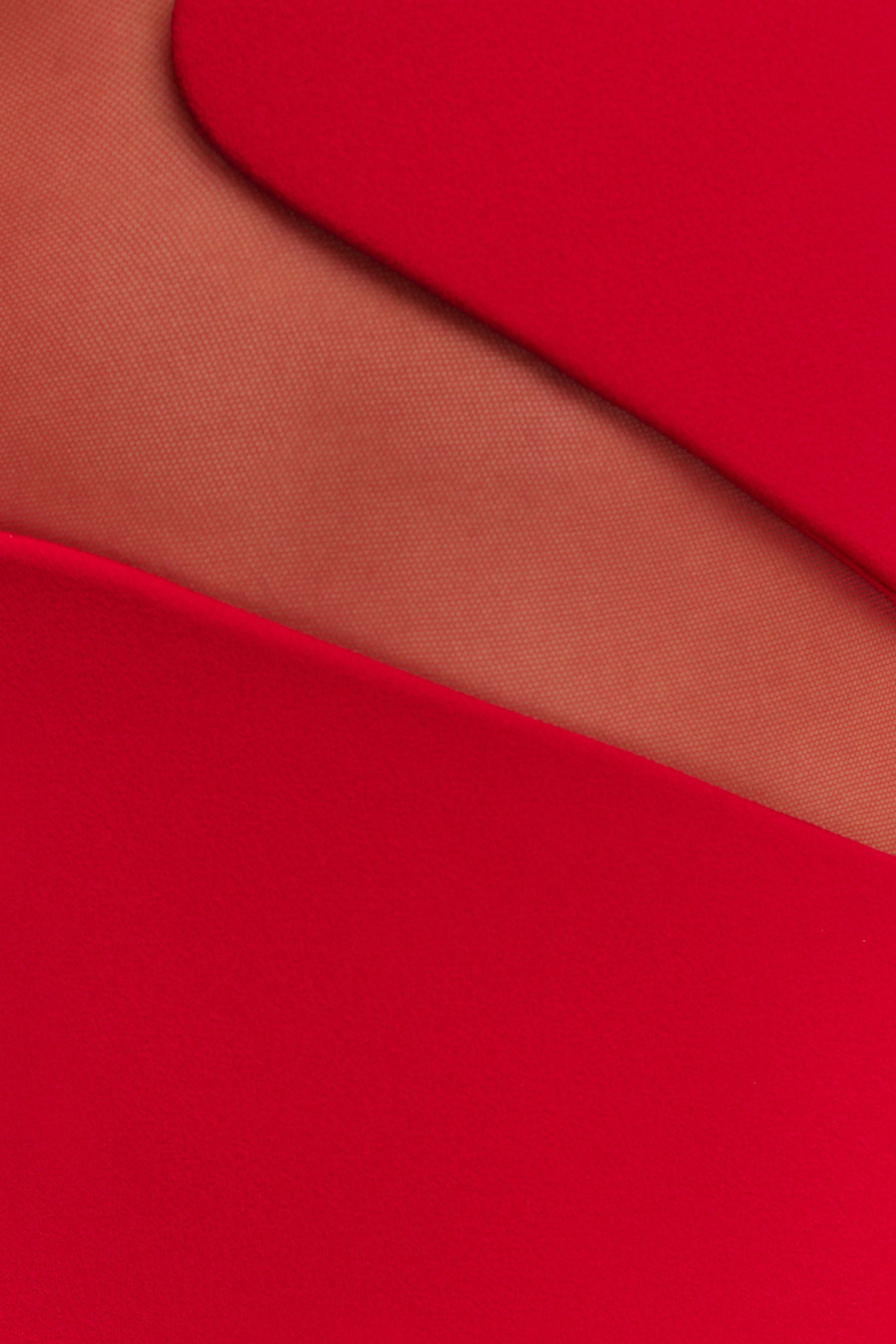 Lianne Strapless Maxi Dress - Red