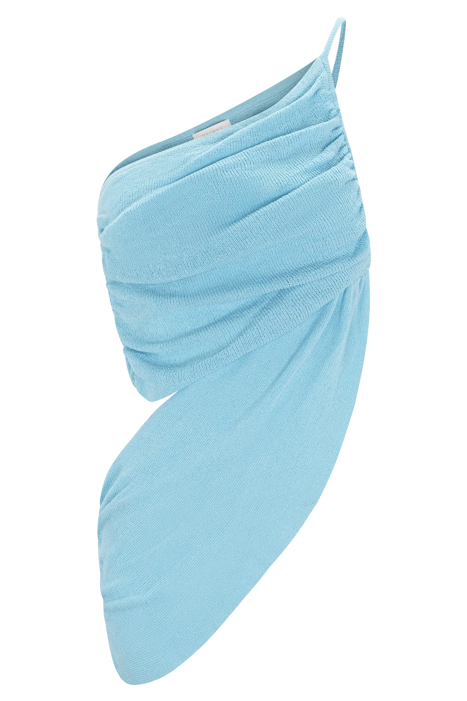 Corah Drape Knit Top - Cyan Blue